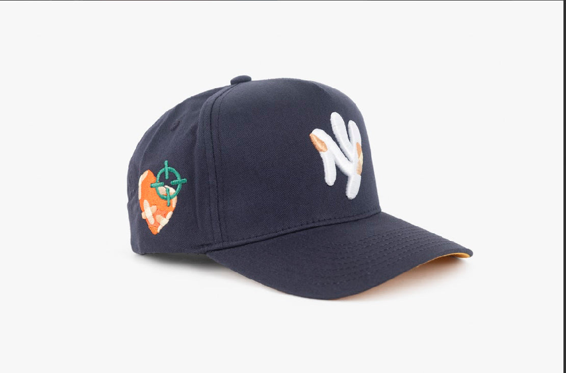 THE NEW YANKEE (DEEP NAVY BLUE ORANGE HEART)