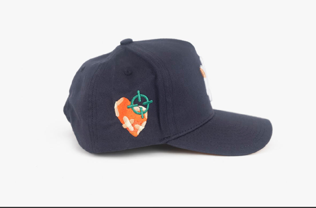 THE NEW YANKEE (DEEP NAVY BLUE ORANGE HEART)