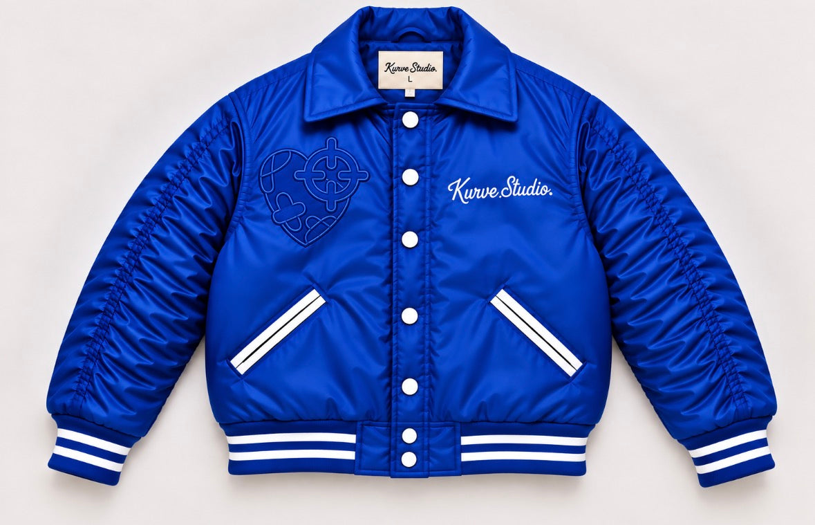 LOS ANGELES HEALING REVERSIBLE BOMBER ROYAL BLUE