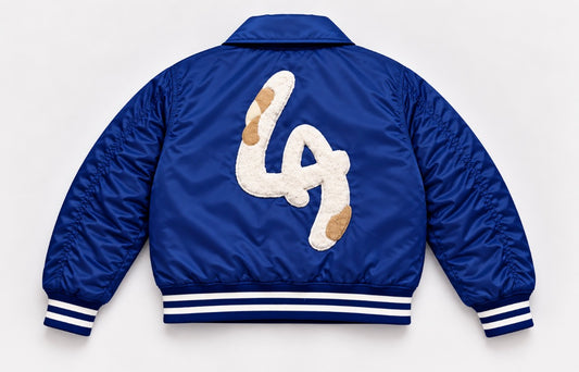 LOS ANGELES HEALING REVERSIBLE BOMBER ROYAL BLUE