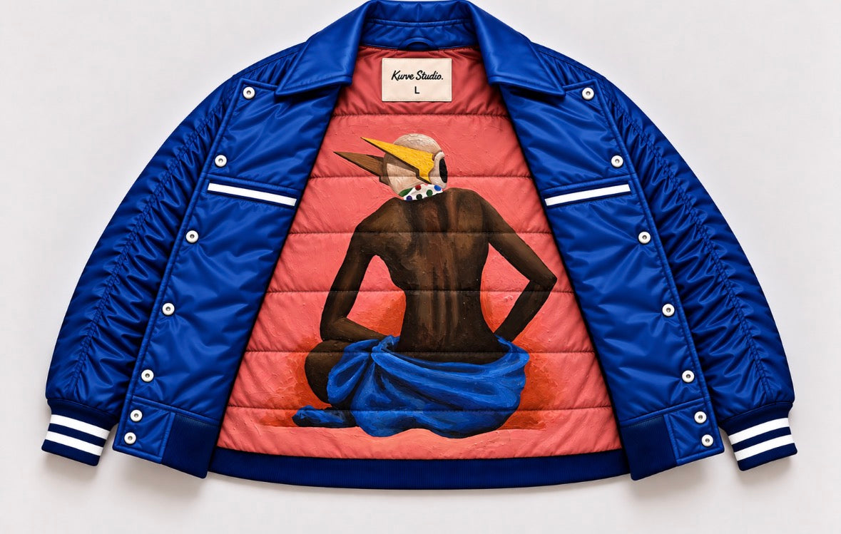 LOS ANGELES HEALING REVERSIBLE BOMBER ROYAL BLUE
