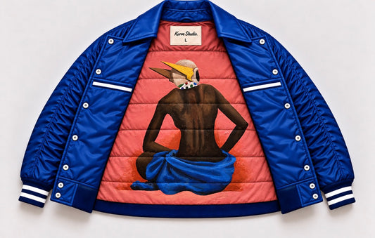 LOS ANGELES HEALING REVERSIBLE BOMBER ROYAL BLUE