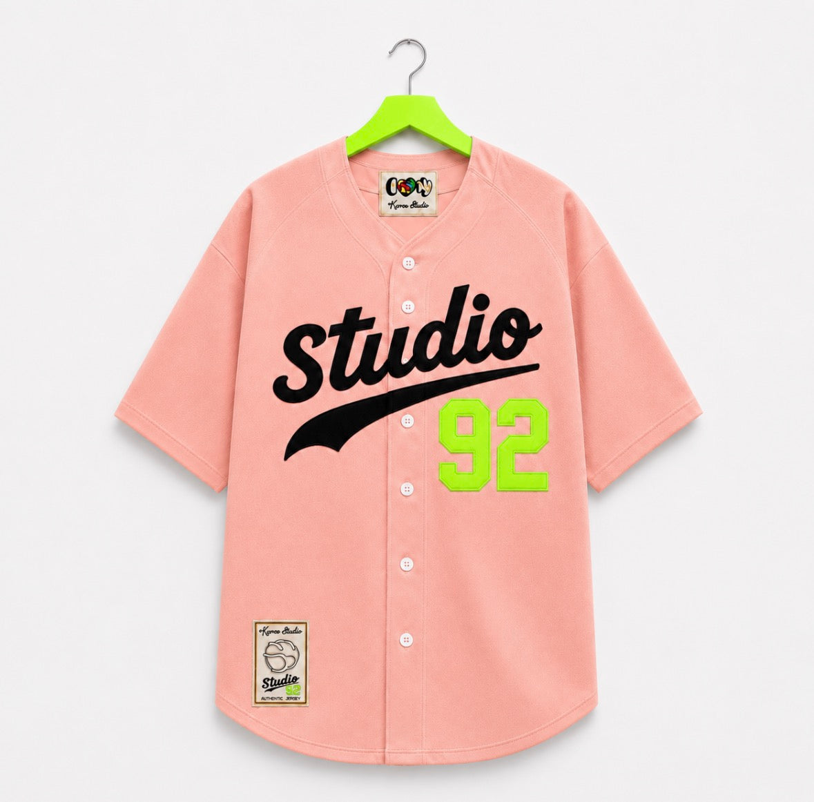 BROOKLYN STUDIO BASEBALL JERSEY SALMON